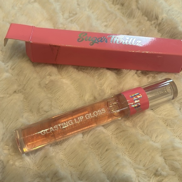 New sugar Thrillz glasting lipgloss clear glitter pink full size bottle make up - Picture 1 of 4